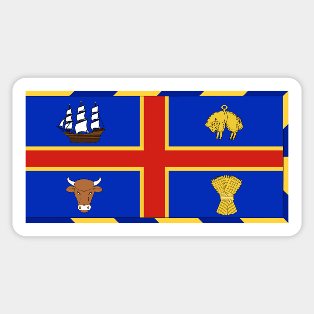 Flag of Adelaide Sticker by Wickedcartoons